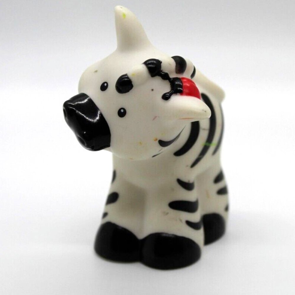 ZEBRA Figure Fisher Price Little People Noah's Ark Zoo Animal 2007 Mattel